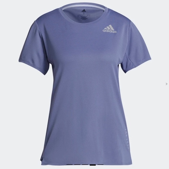 Adidas Heat Rdy Running Tee Sz XL Orbit Violet - Picture 1 of 12